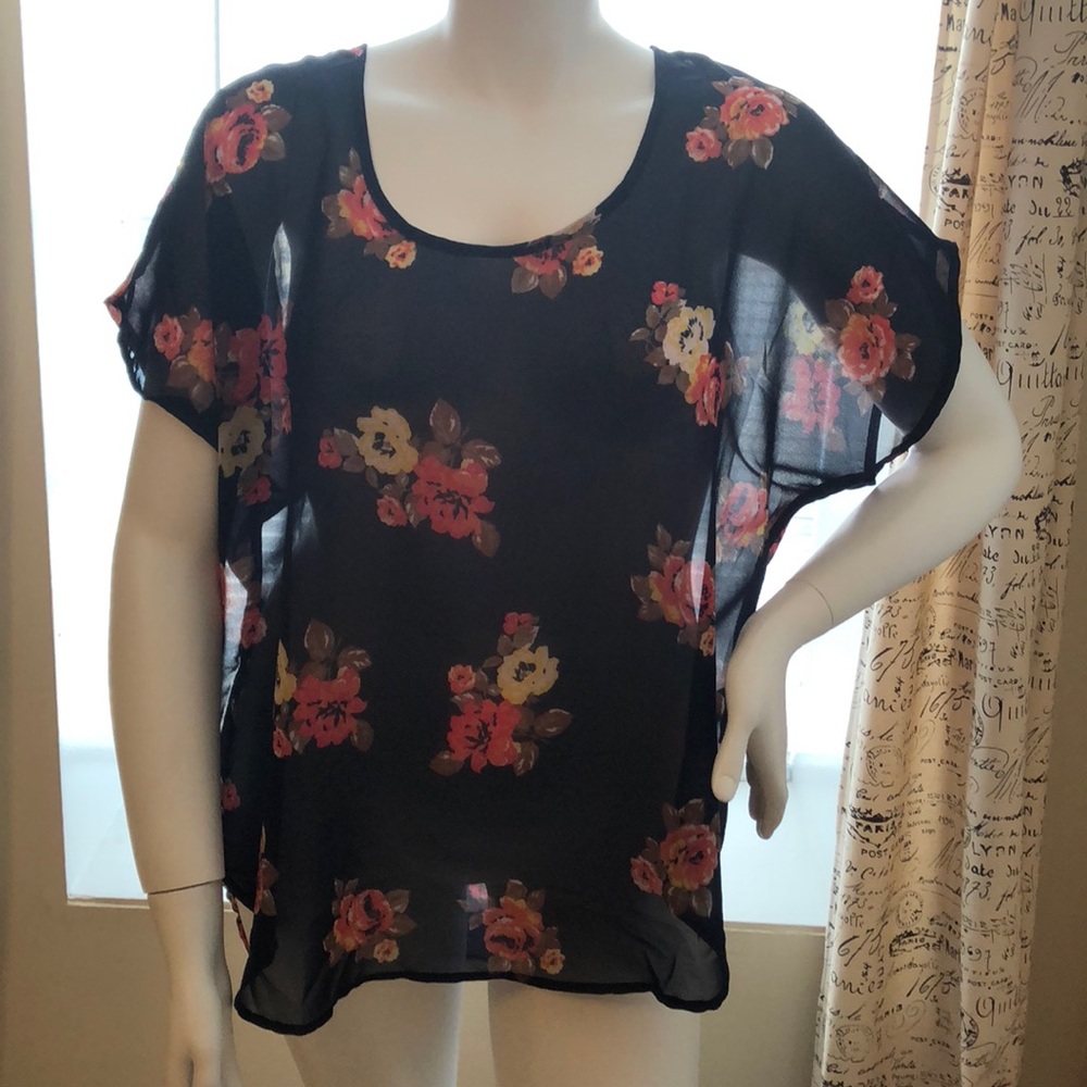 Sheer tunic high low